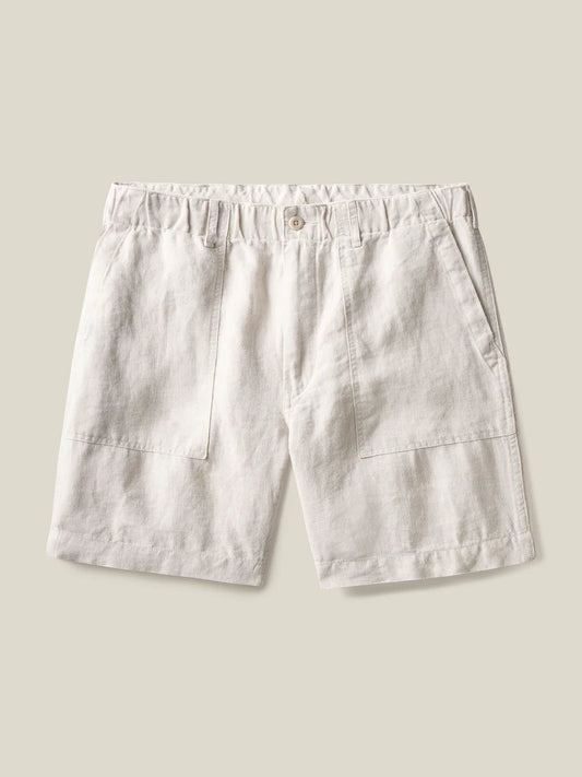 LOOMED LINEN FATIGUE SHORT