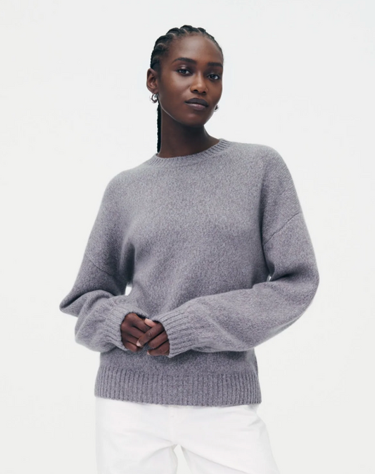 Marled Reclaimed Cashmere Crewneck Sweater