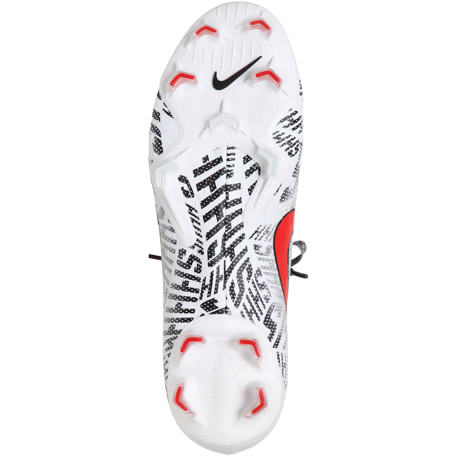 Men's Nike White/Red Vapor 12 Elite Neymar Jr Firm Ground Soccer Cleats