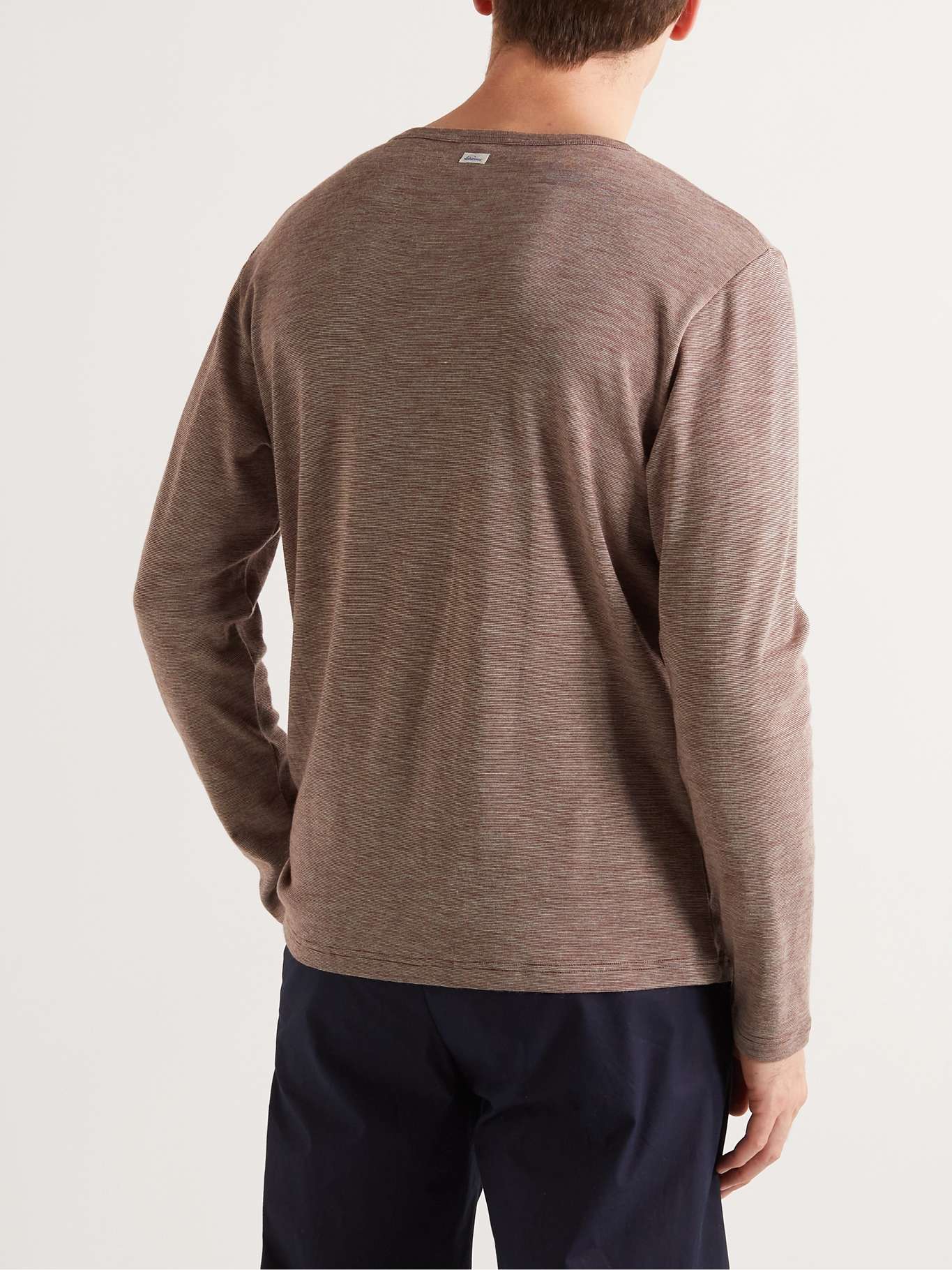 Marius Wool and Cotton-Blend Jersey Henley T-Shirt
