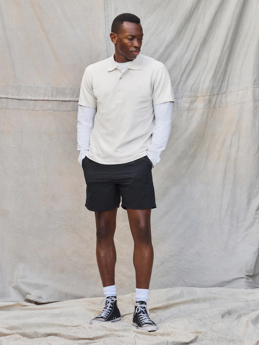 LINEN PIQUE POLO