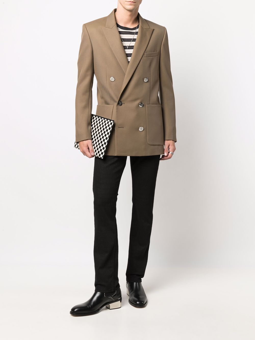 Double-breasted wool blazer