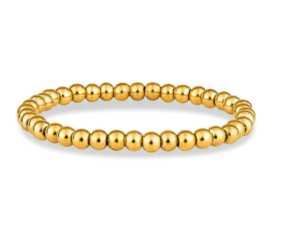 5MM GOLD BEADED BRACELET