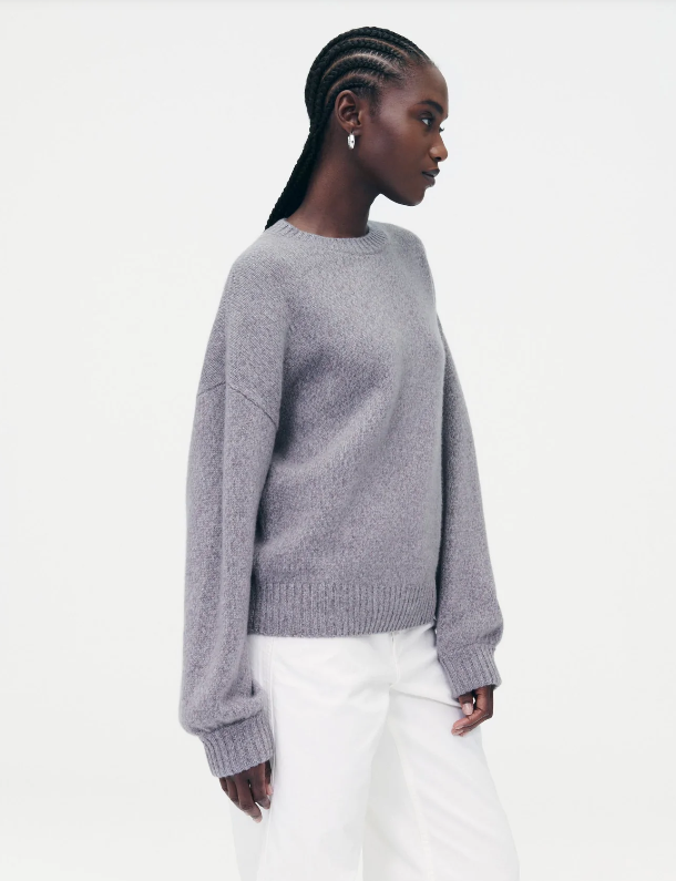 Marled Reclaimed Cashmere Crewneck Sweater