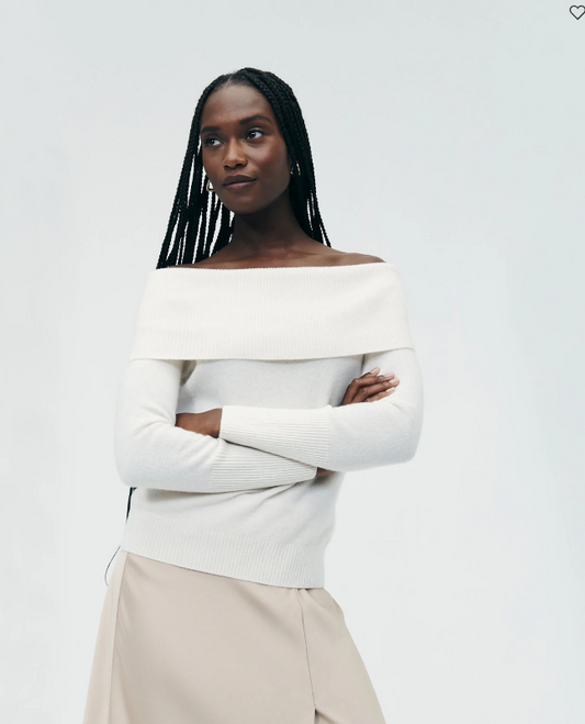 Cashmere Off The Shoulder Sweater
