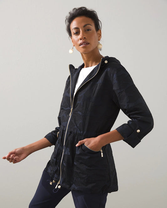 Embossed Camo Anorak Jacket
