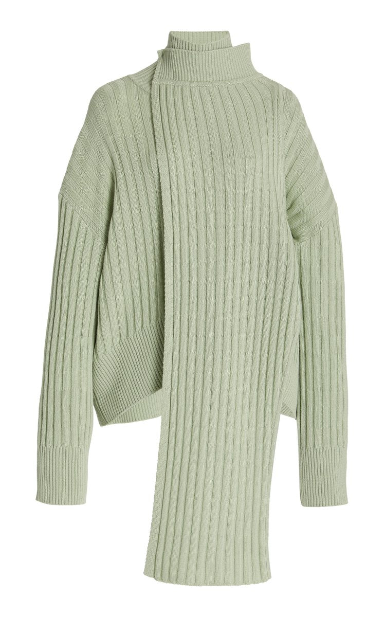 Ribbed-Knit Turtleneck Sweater