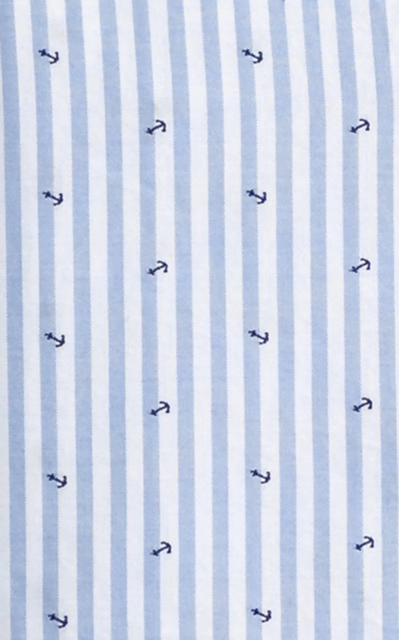 Silvio Stripe Anchor Button Up