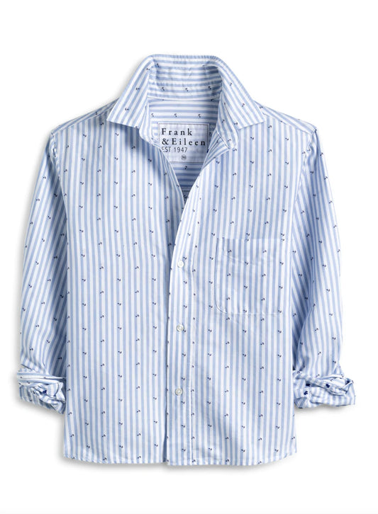 Silvio Stripe Anchor Button Up
