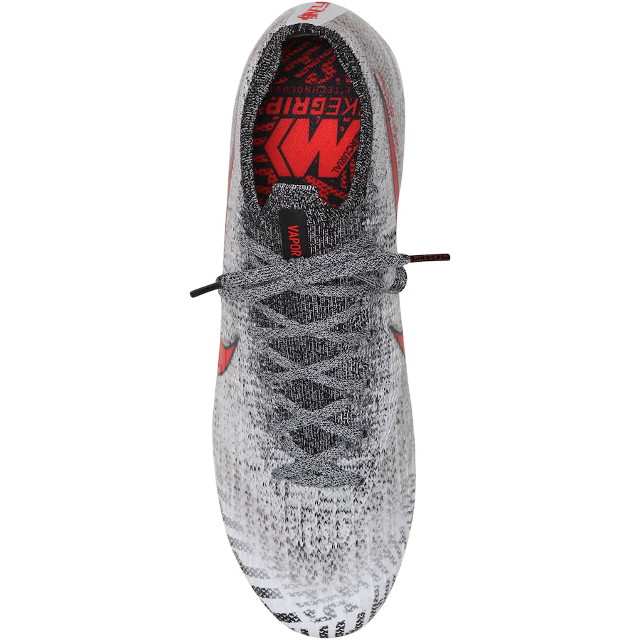 Men's Nike White/Red Vapor 12 Elite Neymar Jr Firm Ground Soccer Cleats