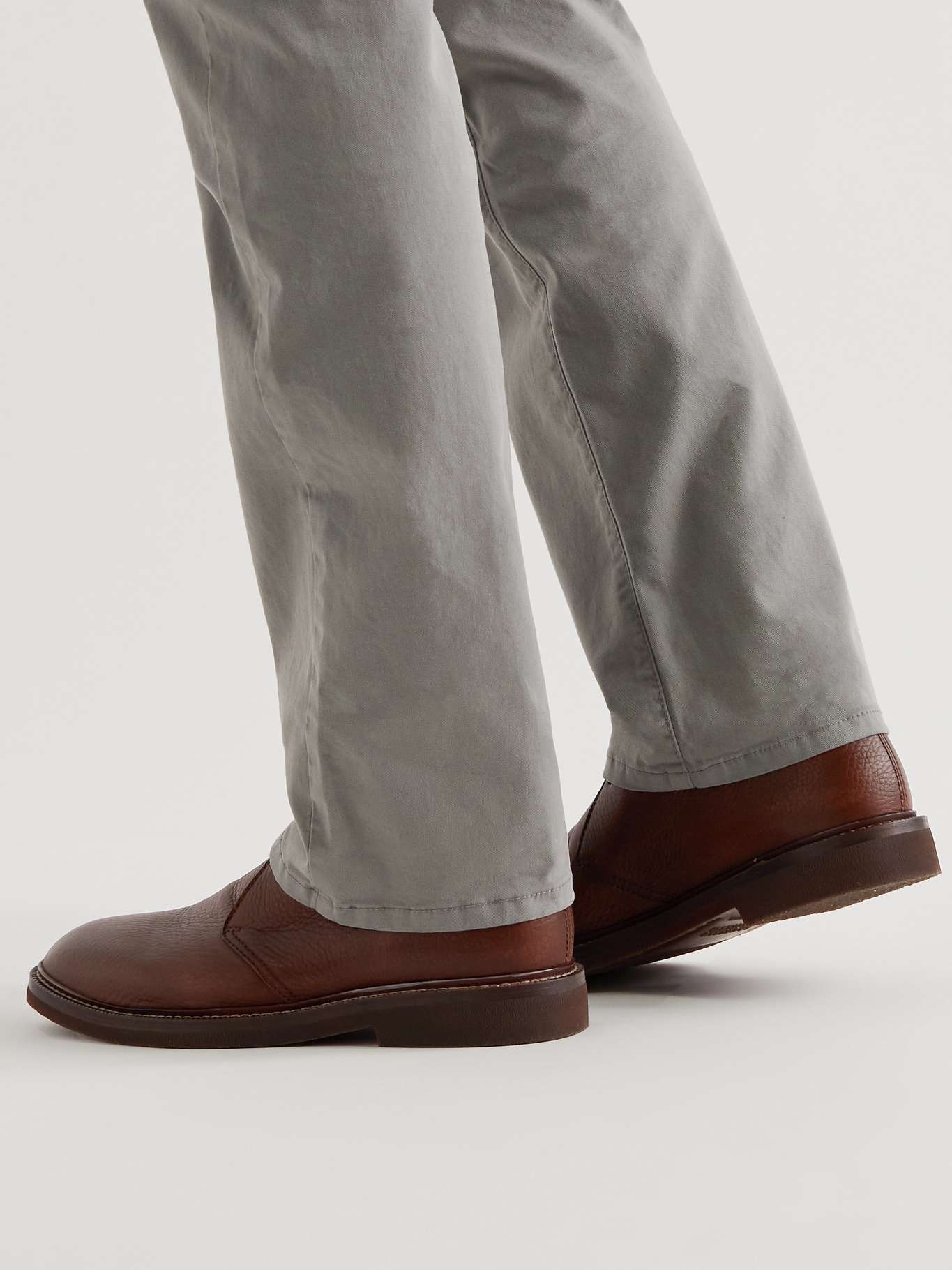 Textured-Leather Desert Boots